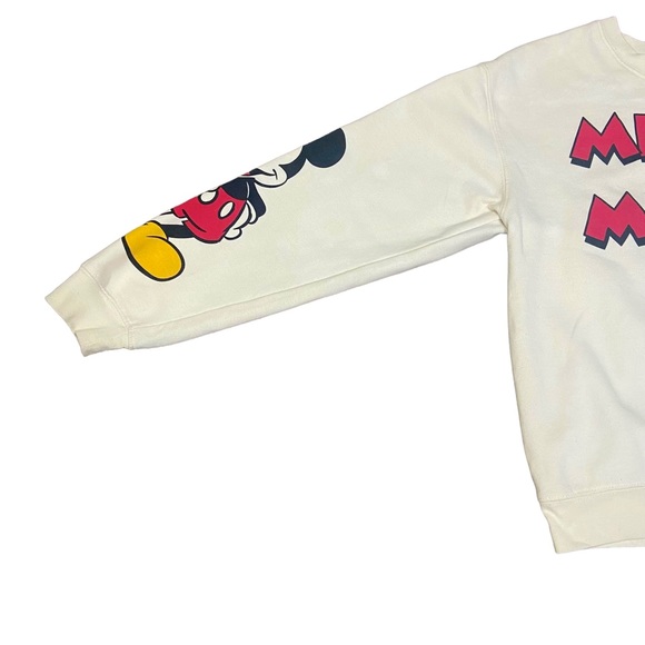 Disney Mickey and Minnie Long Sleeve Fleece Sweatshirt Juniors Medium oversized - Picture 4 of 12